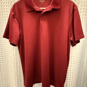 Old Navy Men's Maroon Red Polo Shirt GoDry